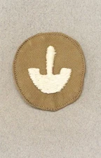 Army Chevron 2141: Private First Class, Saddler - WWI era, French made