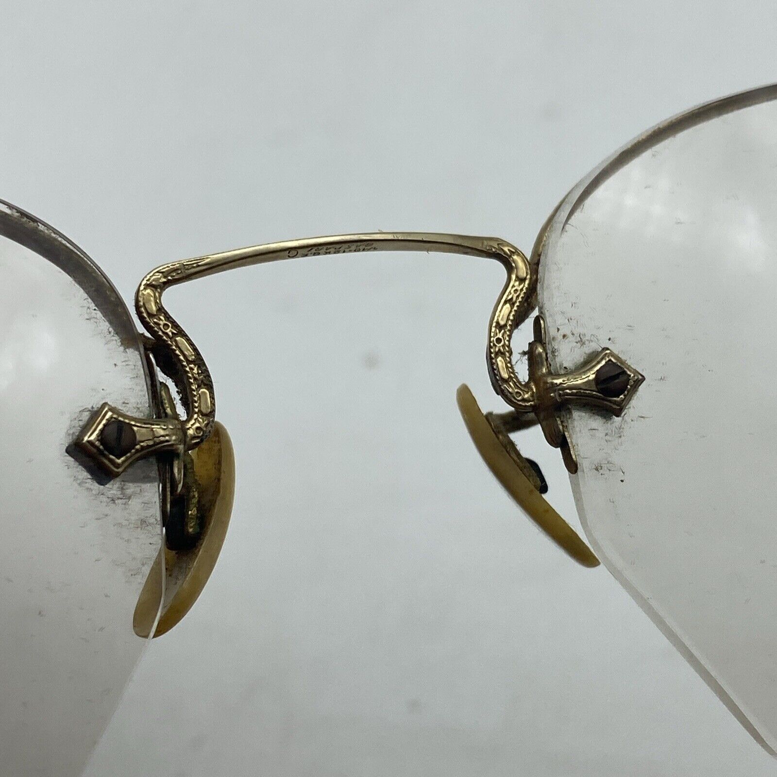 Antique Vintage Eyeglasses Gold Filled Octagon Le… - image 4