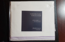 MSRP 115 Hudson Park Collection Italian Cotton Percale Twin Flat Sheet Exclusive