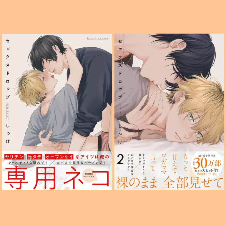 Japanese Yaoi BL Manga Comic Books Set / SHIKKE 'Sex Drop' vol.1-2