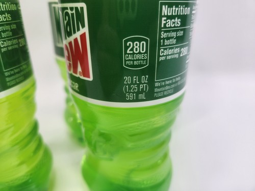 5 Bottles of Throwback Mountain Dew Real Sugar - 20oz Bundle Discontinued - Picture 5 of 13