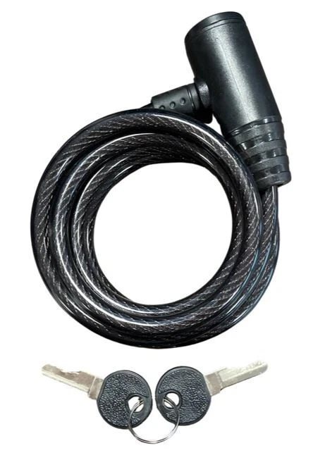 BIKE LOCK CABLE WITH KEYS HEAVY DUTY STRONG STEEL BICYCLE SECURITY CHAIN 2 KEYS - Image 2 of 4