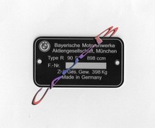 PLAQUE  DE  CADRE  BMW  R 90 S