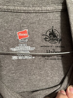NEW T-Shirt Size Medium Disney Parks Walt Disney World Hanes Gray