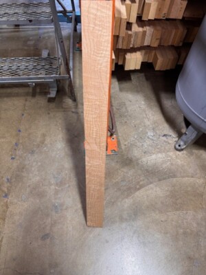 Flame Maple Curly Bass Guitar Neck .9  X 3''x35  Figured KD 3/4'' Strat Tele