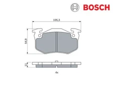 Brake pad set, disc brake Bosch 0986424992 for Renault