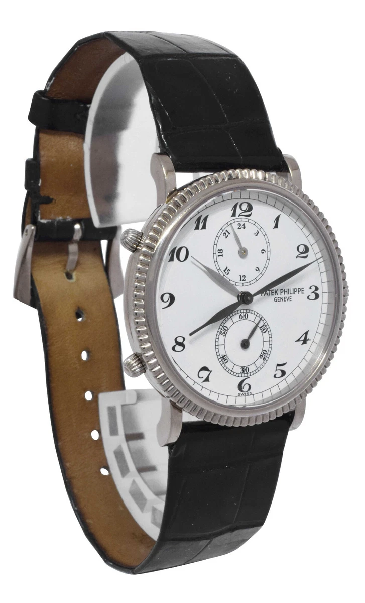Reloj manual Patek Philippe Travel Time 5034 oro blanco 18k para hombre 34 mm 5034G