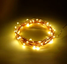 LED Fairy Lights- 6 Foot Battery Operated Waterproof with 20 Micro LED Lights