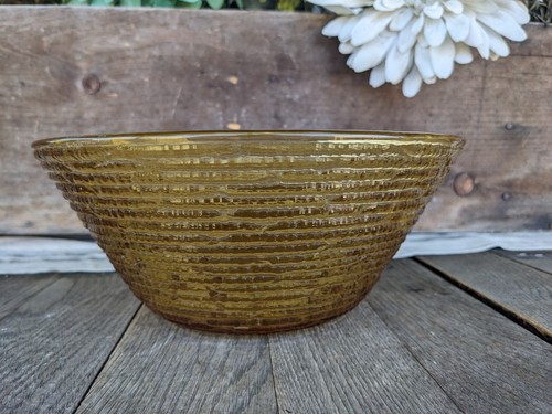 Vintage Anchor Hocking Amber Honey Soreno 8.5" Glass Bowl - Picture 3 of 7
