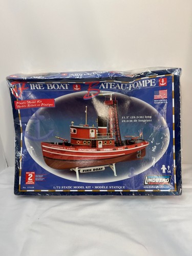Modellino barca dei pompieri Lindberg scala 1/72 Bateau-Pompe # 77226 - Foto 2 di 10