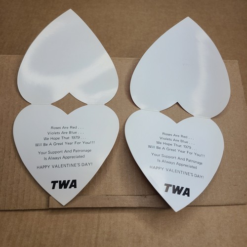Vintage TWA 1979 Valentines Day Cards Trans World Airlines - Picture 9 of 13
