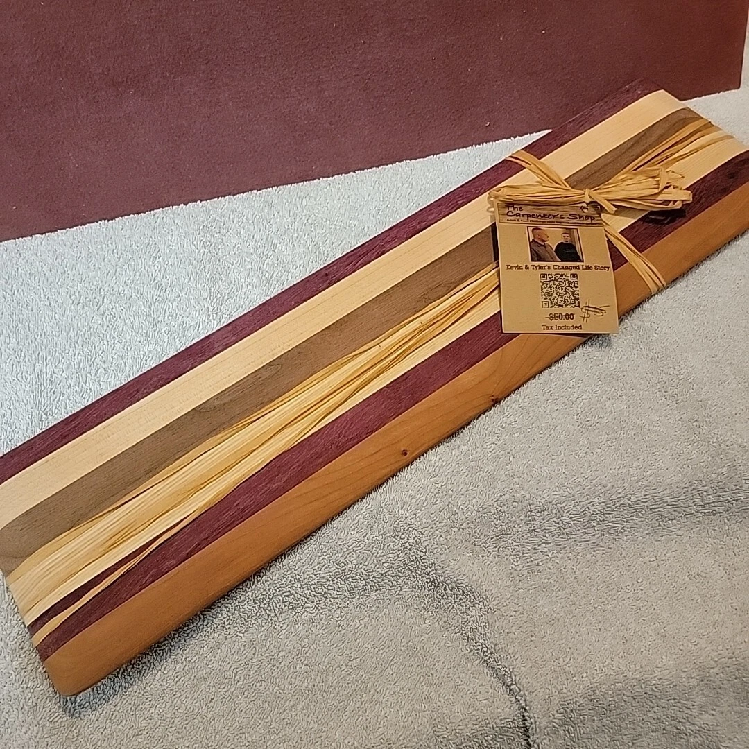 New Charcuterie 6" x 22" x 1/2" Maple, Cherry, Ash Walnut Hardwood Cheese Board