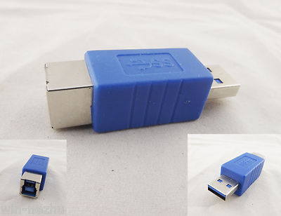 1x USB 3.0 Type A Male to 3.0 Type B Female Jack Extension Connector Adapter