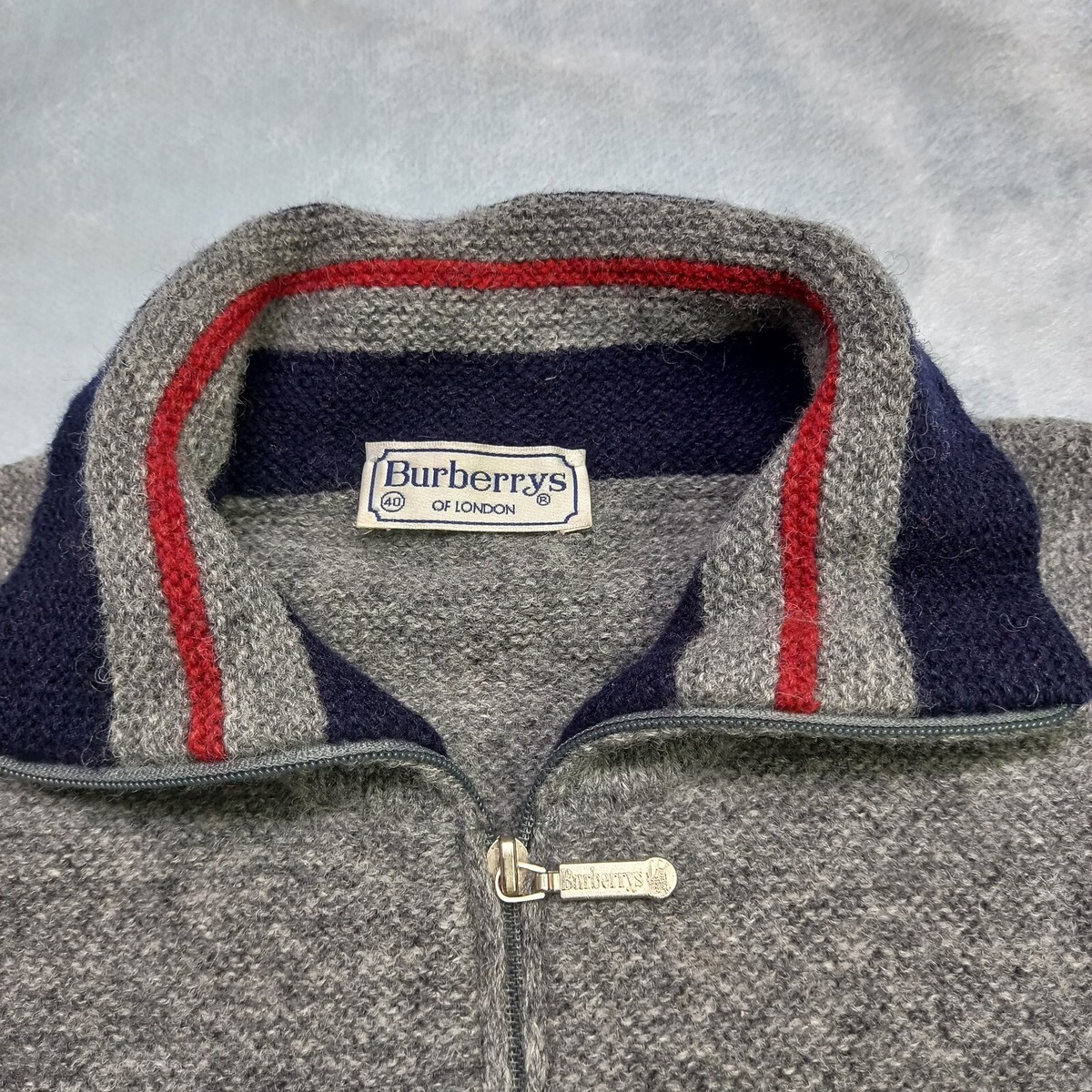 バーバリー　wool ジャンバー BURBERRY (バーバリー) ロゴ ウールコットン ジャカード