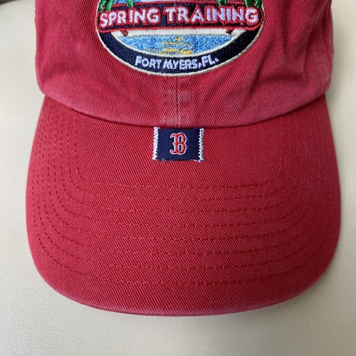 Boston Red Sox Baseball Hat '47 Brand Spring Training Ft. Myers FL Red Strapback - Picture 6 of 17