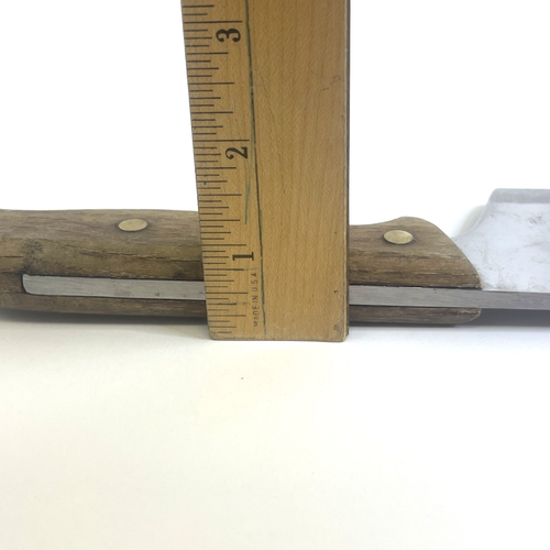 Vintage Rostfrei Steel Heavy Meat Cleaver Knife 6" Blade Wood Handle Full Tang - Picture 12 of 15