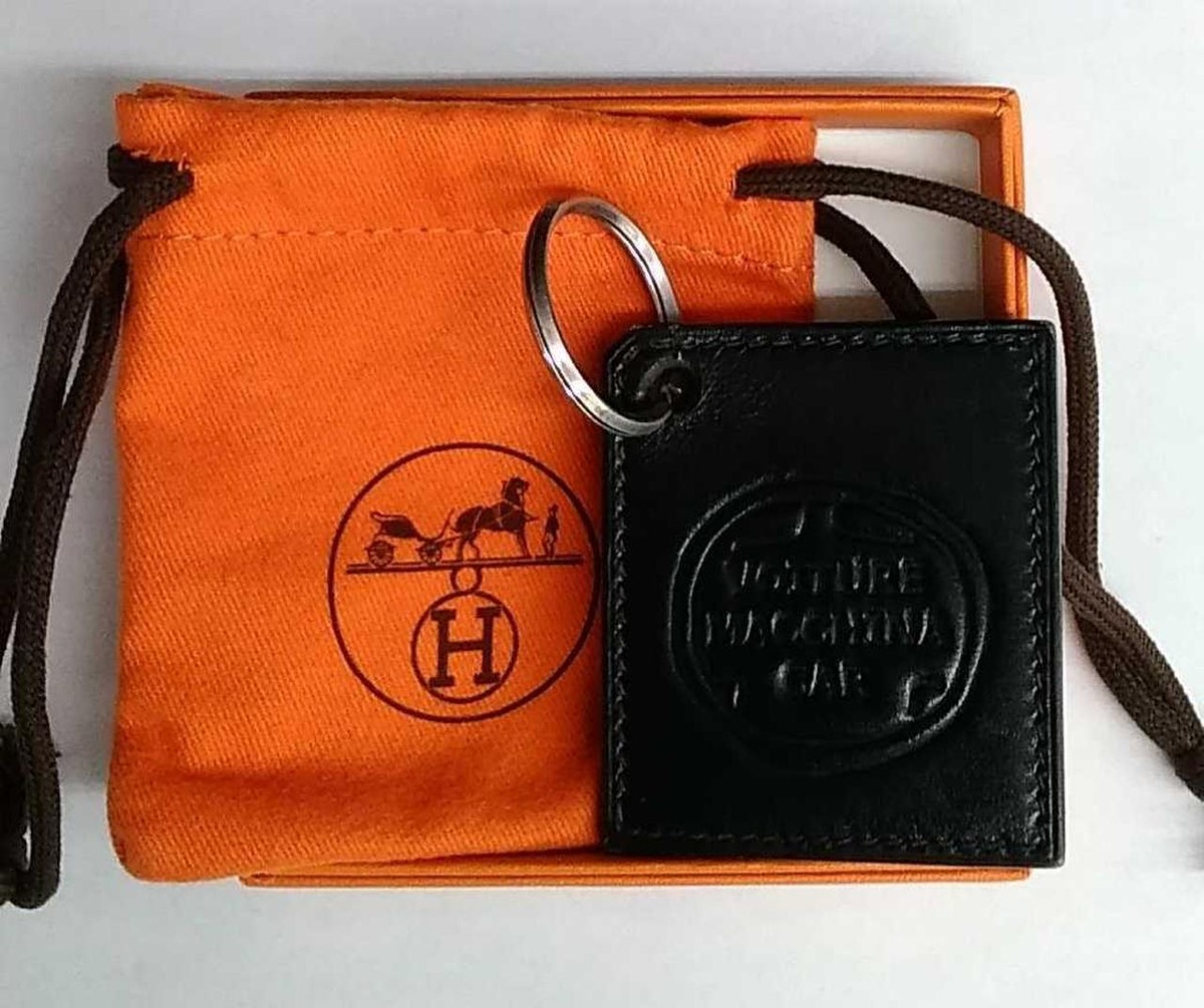 HERMES Key Ring Holder Black Campagne Leather Ligne Picto HERMES Key Ring Holder Black Campagne Leather Ligne Picto