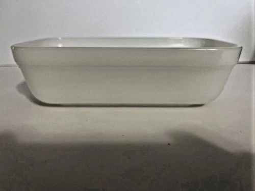 Vintage Fire King Oven Ware Refrigerator Dish or Loaf Pan White Milk Glass A33