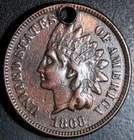 1868 INDIAN HEAD CENT - With LIBERTY  - VF VERY FINE Details