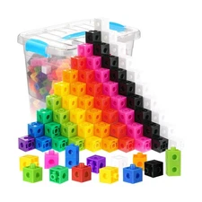 Jenaai 200 Pcs Math Cubes Counting Blocks Linking Connecting Cubes ... Fast Ship