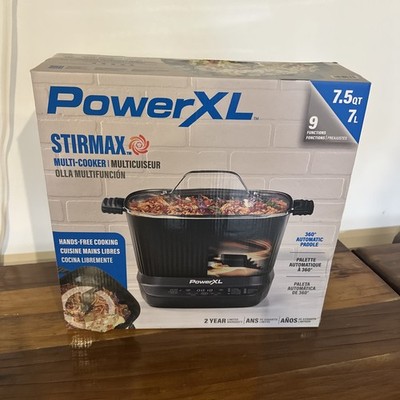 PowerXL StirMax 7.5QT Multi-Cooker 9 Presets 360° Paddle Slow Cook New