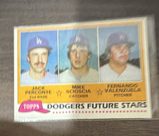 Topps 1981 Future Stars #302 Valenzuela Scioscia Perconte Dodgers Baseball Card