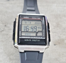 Casio Wave Ceptor WV59R-1AEF digital watch, square case, excellent,  box, papers
