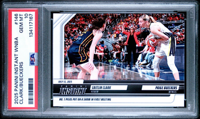 #ad #ad 2025 Panini Instant WNBA #146 Caitlin Clark Paige Bueckers PSA 10 $59.99