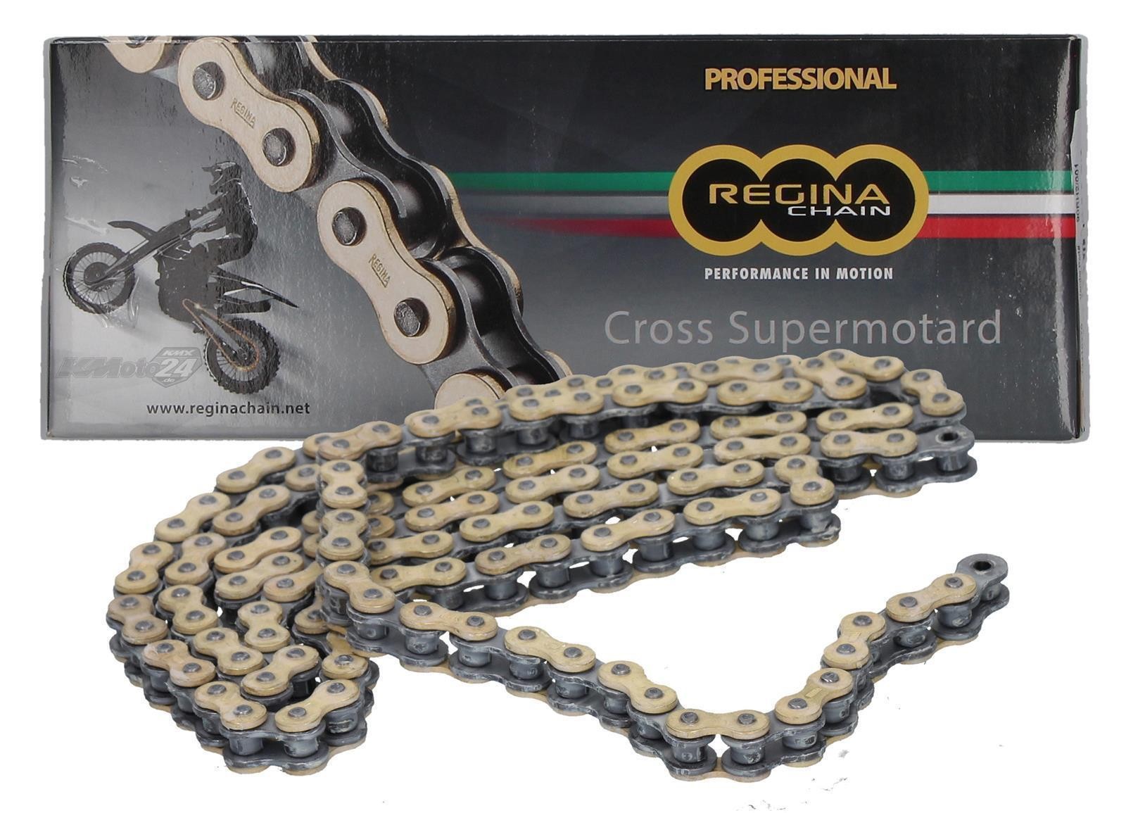 Regina 415 RH2 1/2x3/16 Motorcycle Chain Gold with 094 Links and Clip Lock