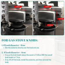 5-Pack Stove Knob Safety Covers, Childproof Gas Stove Knob Locks, Upgraded Du...