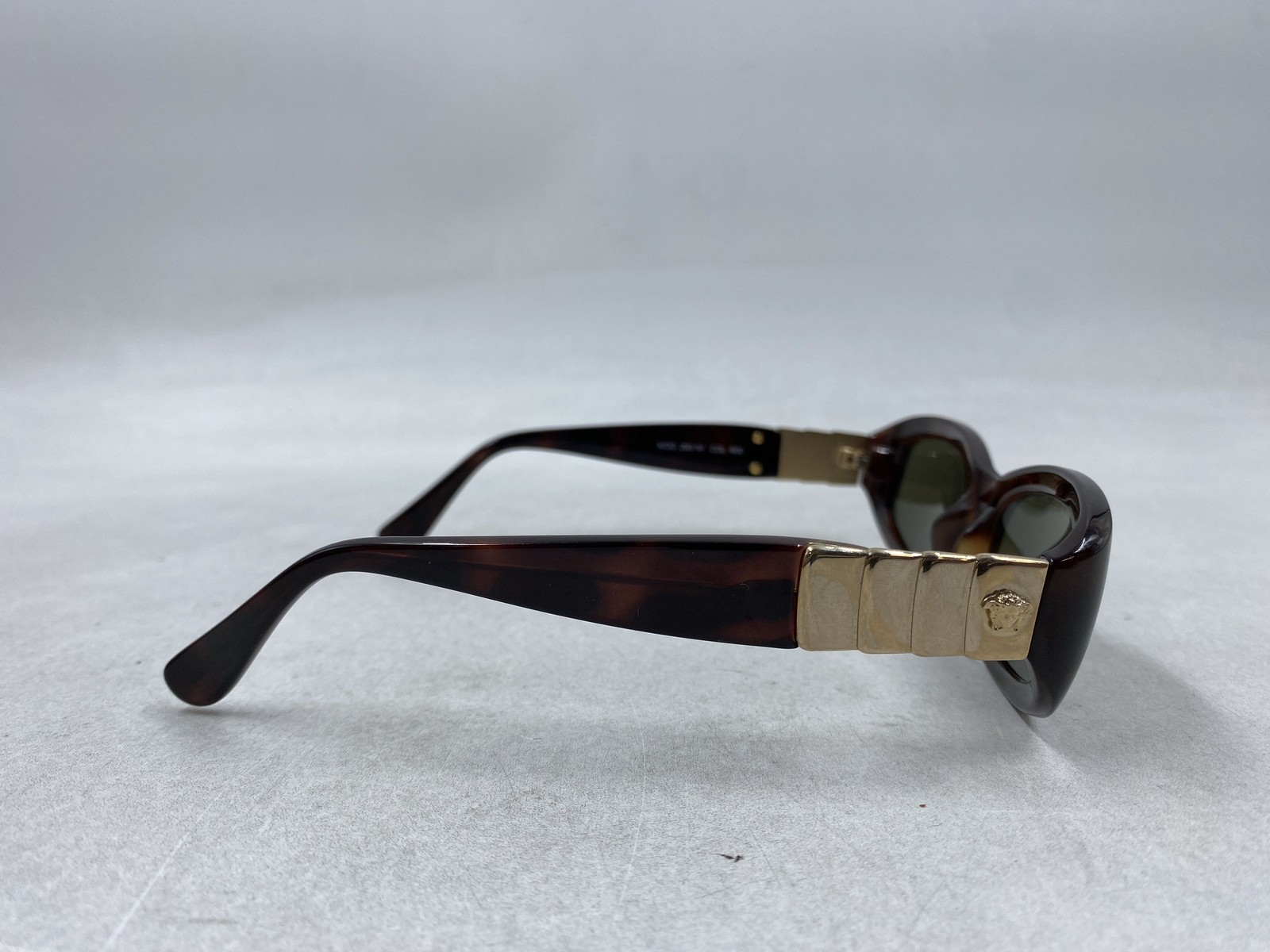 Versace Brown Tortoise Rectangle Sunglasses - image 5