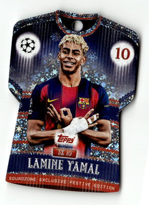 優*井様 MAN WITH A MISSIONS LEAGUE TEAM キャッ Topps Match Attax CL 2025-26 No. SZ 10 Lamine Yamal Squadzone