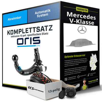 Für MERCEDES V-Klasse Typ W447 Anhängerkupplung abnehmbar +eSatz 13pol 14-24 ABE