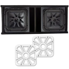 Kicker L7S12 Solo-Baric Subwoofers Ported Box with White LED Grills