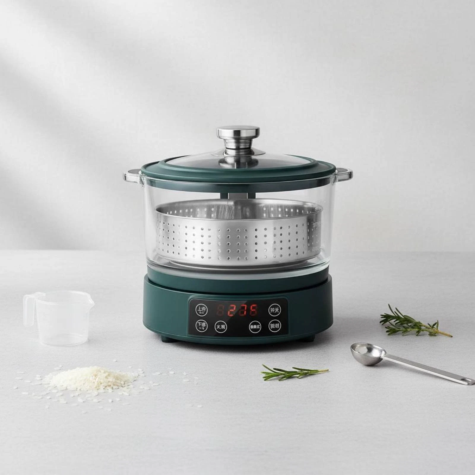 Low Sugar Rice Cooker Glass Inner Pot Rice Water Separating Cooker for