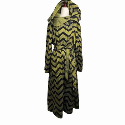 Mycra Pac Now Jacket Rain Coat Chevron Green Reversible Hooded Womens 0-P Small
