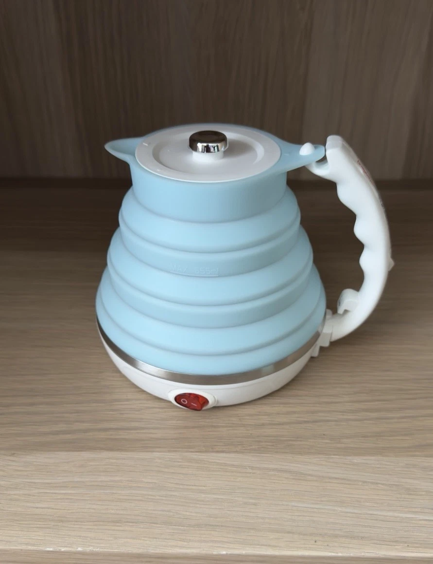 Ultrathin Upgraded Food Grade Silicone Travel Foldable Electric Kettle Boil Dry