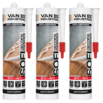 VAN ES 3x Premium BefestigungKleber Super Fix 310ml haftstarkt  Montagekleber