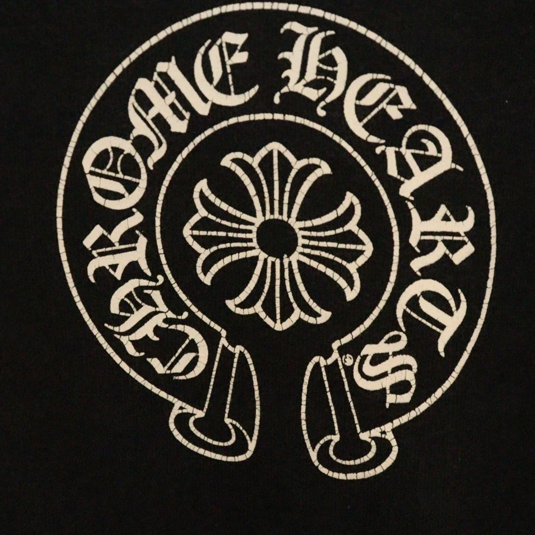 Felpa con cappuccio Chrome Hearts SWTSHRT HD zip Osaka posteriore ferro di cavallo pugnale nera usata e54c3