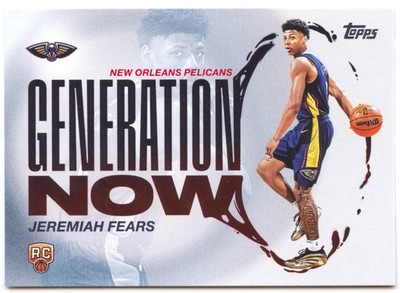 Jeremiah Fears 2025-26 Topps Flagship Generation Now #GN-7 RC Rookie