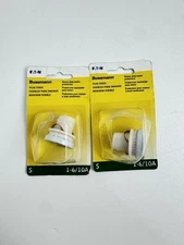 2 Pack EATON Bussman Plug Fuses Heavy-duty Motor Protection 1-6/10A NEW