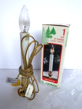 Vintage Electric Indoor Window Noma Brass Plated Illuminated Christmas Candolier