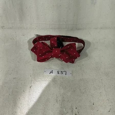 Chik Fil A Branded Uniform Classic Burgundy Polka Dot Bow Tie Adj NKSize 14 - 20