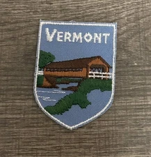 VTG Voyager Emblems Vermont Patch — Covered Bridge Travel Souvenir