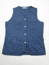 Exofficio Vest Womens Small Blue Travel Hike Safari Cargo Camp Gilet Jacket