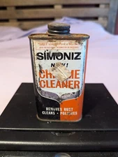 Vintage Simoniz Chrome Cleaner 8 Oz Can~ About half full