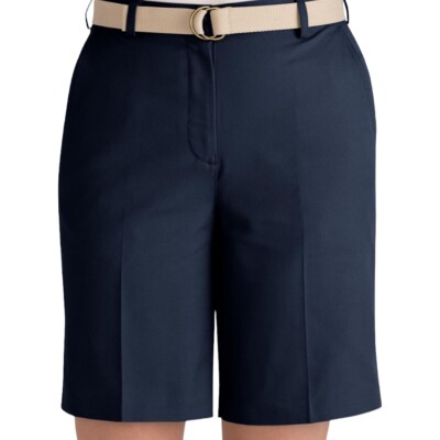 Edwards Women s Blended Chino Flat Front Shorts Navy Size 26 Retail $31