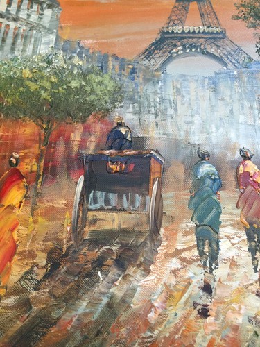 Original Oil Painting City 24 x 36 Inches #11 - Picture 4 of 4