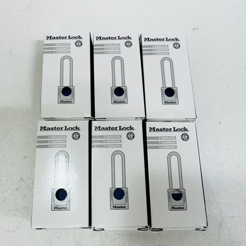 6 Pk - 410MKW417 BLUE ZENEX THERMOPLASTIC SAFETY PADLOCK, Mastered Keyed Differe - Picture 2 of 8