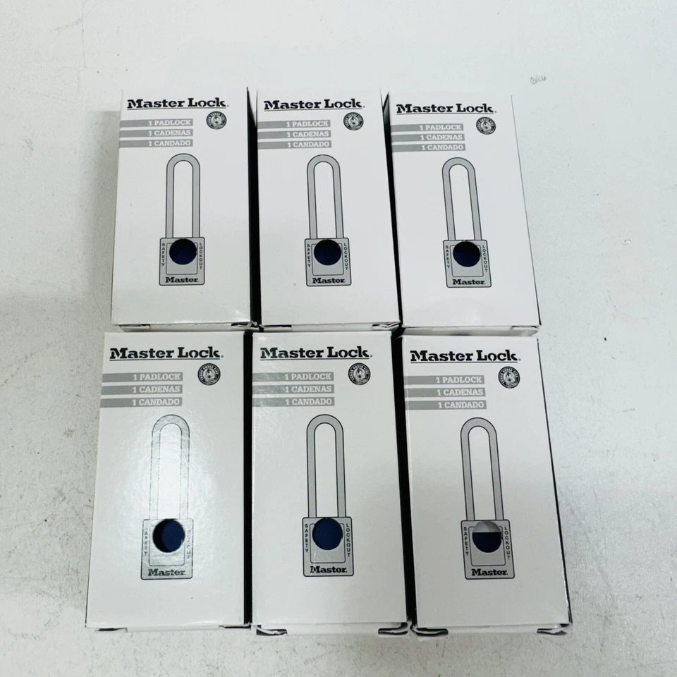 6 Pk - 410MKW417 BLUE ZENEX THERMOPLASTIC SAFETY PADLOCK, Mastered Keyed Differe - Image 2 of 4